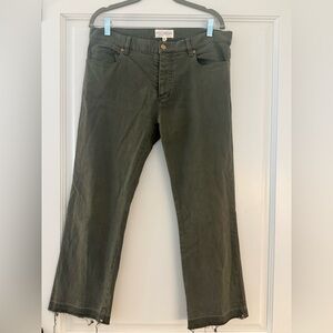 Nili Lotan Raw Hem Straight Leg Crop Jean Size 8